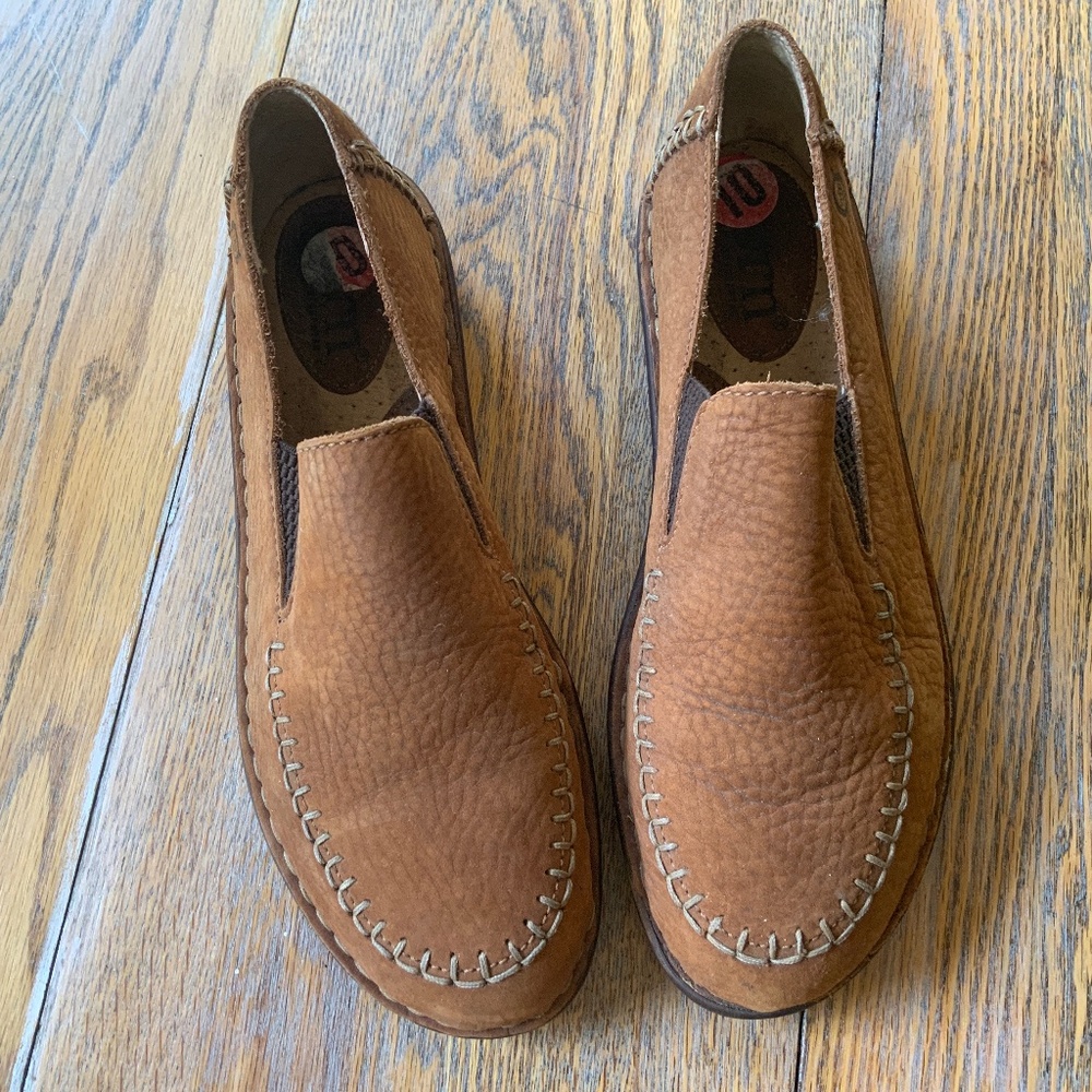 BORN light brown brushed leather shoe/super condition/womens 10